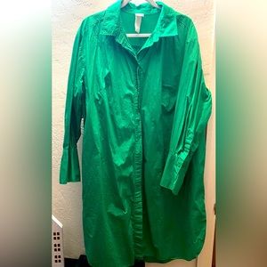 H&M casual long sleeve, button up, shirt dress